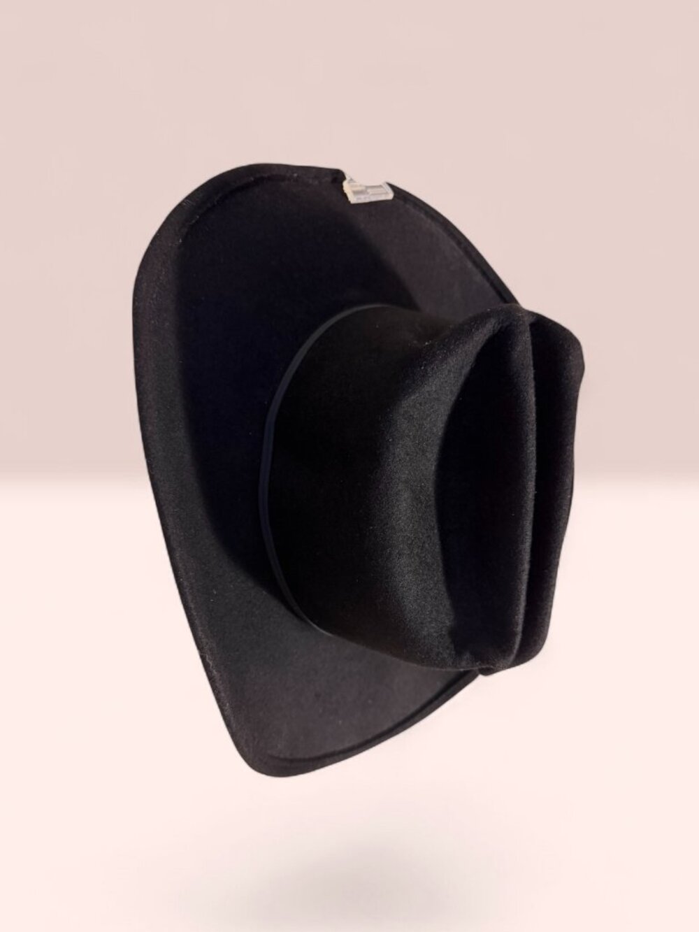 Bailey Brahma Black Wool Felt Cowboy Hat Sz 7 1/4